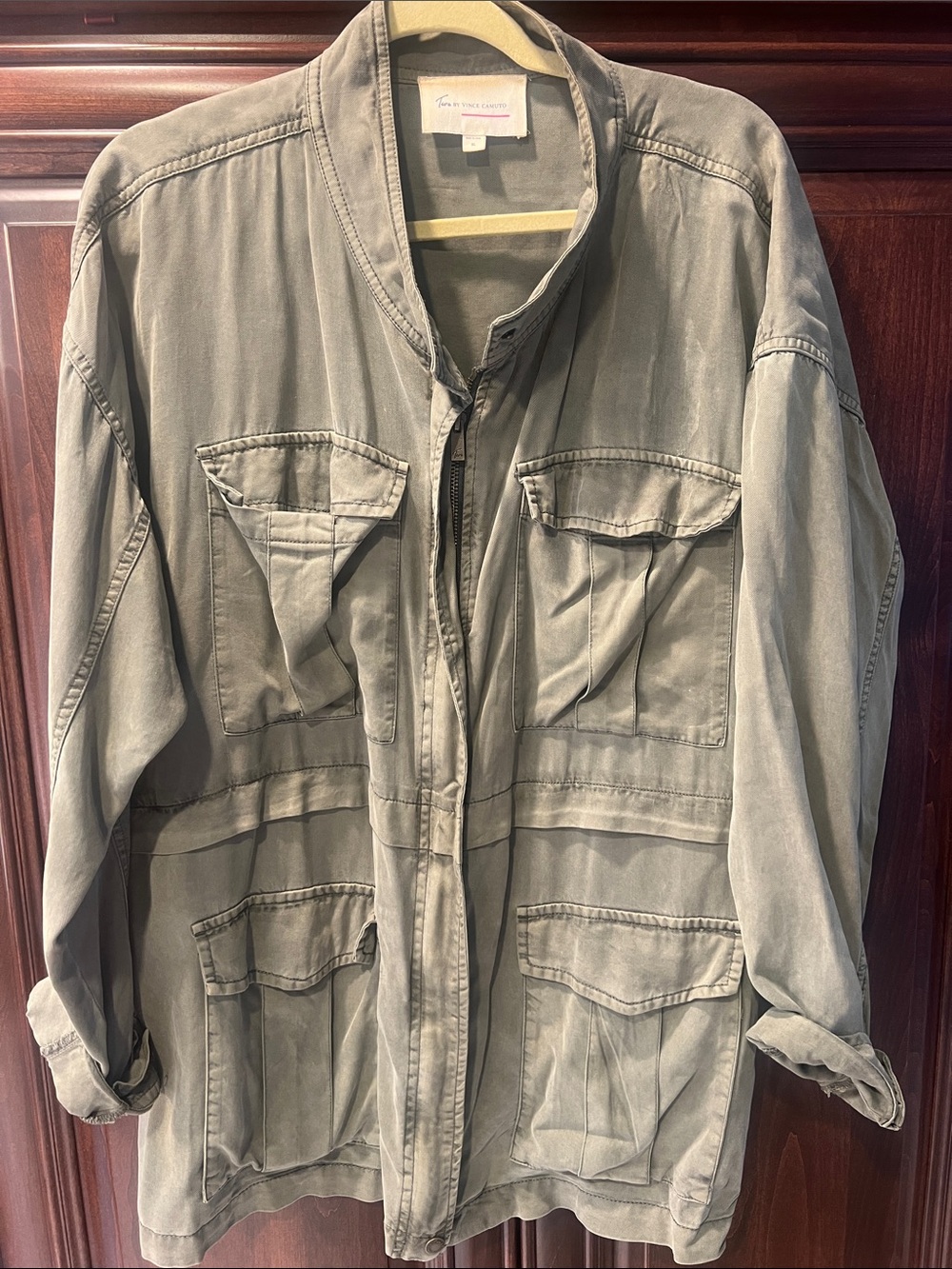 Vince Camuto Olive Green Shirt Jacket